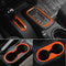E-cowlboy 4PCS Interior Accessories Decoration Kit - Cover Trim & Holder Trim for Jeep Wrangler JK JKU 2011-2018 4-Door (Orange)...