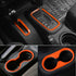 E-cowlboy 4PCS Interior Accessories Decoration Kit - Cover Trim & Holder Trim for Jeep Wrangler JK JKU 2011-2018 4-Door (Orange)...