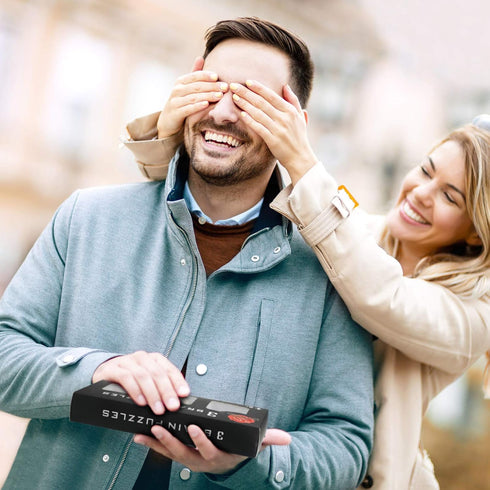 3 Pieces Brain Teaser Metal Puzzle Toy, Handheld 3D Unlock Interlocking Puzzle, Metal Knot Puzzle Mind Games for Adults Teens Educational Toy Gift...