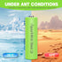 4 Pack Rechargeble 1.2V Ni-MH AA Batteries, Long-Lasting Double A Size Nimh Battery 1300mAh for Outdoor Solar Lights...