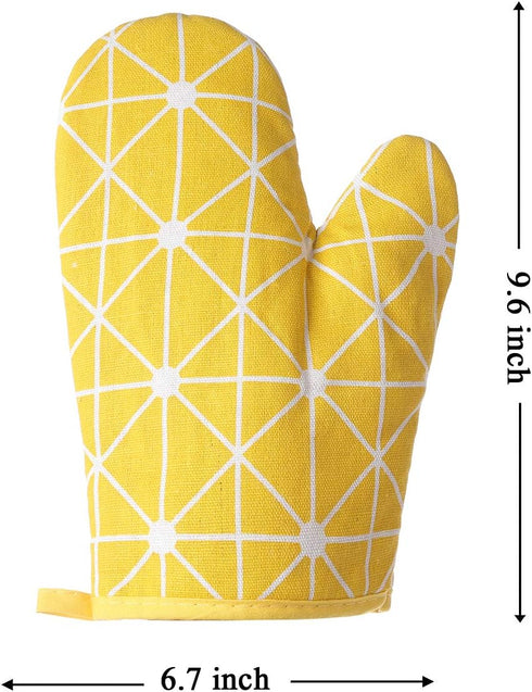 Oven Mitts and Potholders BBQ Gloves-Oven Mitts and Pot Holders with Recycled Infill Silicone Non-Slip Cooking Gloves for Cooking Baking Grilling ...