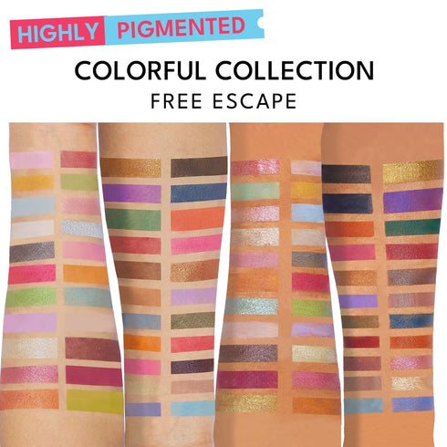 45 Shades Eye Shadow Makeup Palette Set Colorful Bright, High Pigmented Eyeshadow Pallets, Matte Shimmer Glitter for Halloween...