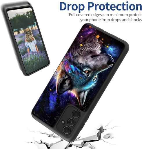 for Galaxy A54 5G 6.4" Wallet Phone Case, Credit Card Holder Slots Cover & Hard PC Shockproof Soft Silicone Dual Layer Protection Flip Case for Sa...