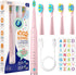 SEAGO Kids Electric Toothbrush, Sonic Soft Bristle Rechargeable Toothbrushes with DIY Stickers, 5 Modes, Includes 4 Replacement Brush Heads, Ages ...