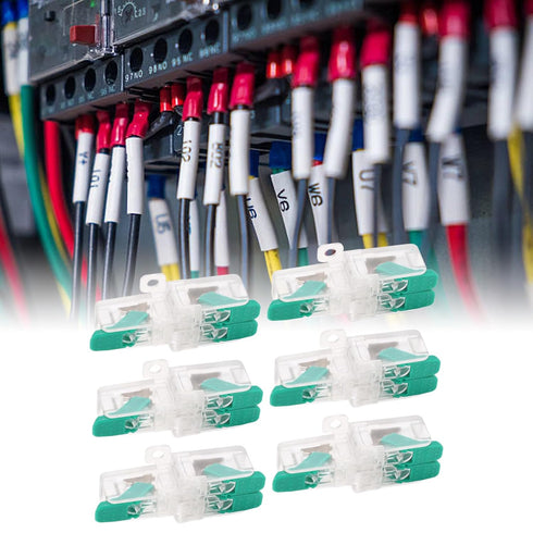 20PCS Wire Splice Connector Lever Wire Connectors Nuts 1 in 2 out Compact Wire Conductor Connector 41A 450V Electrical Connectors for 10-20AWG Wir...