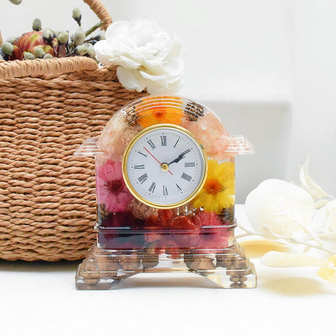 Resin Clock Molds, Table Clock Mold for Resin, Mantel Silicone Molds Kit for Epoxy Resin Casting, DIY Home Decor with 2 Clock Faces...