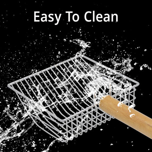 Stainless Steel Cat Litter Scoop with Holder Stand, Heavy Duty and Easy Clean...