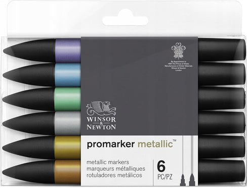 Winsor & Newton Promarker Metallic, Set of 6...