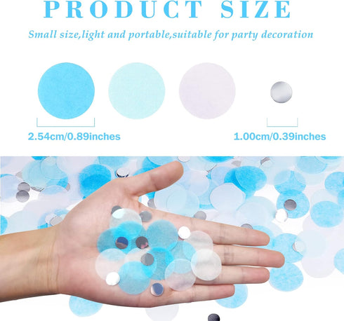 VCOSTORE 5000 Pieces Tissue Paper Confetti Circles, 1 Inch Round Paper Table Confetti Circle Dots, Suitable for Birthday Wedding Party Decoration ...
