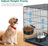 Dog Crate Water Bowl No Spill, 2 Pack Dog Crate Bowls Hanging, Kennel Water Food Bowls Mountable, Pet Cage Accessories Feeder Dish, Stainless Stee...