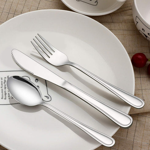 LIANYU 9-Piece Kids Silverware Set, Stainless Steel Toddler Utensils Flatware Set, Child Cutlery Tableware Set for 3, Include Knife Fork Spoon, Mi...