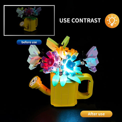 Vaodest LED Light for Lego 31149 Flowers in Watering Can,Design and Configuration Compatible with Model 31149 (LED Light Only, Not Building Block ...