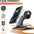 3 in 1 Foldable Charging Station for Apple Products,Fast Wireless Charger Travel Dock Adapter&Light for iPhone 15/14/13/12/11/X/XS/XR 8,iWatch Ult...