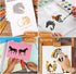 65 Pieces Horse Stencils for Painting on Wood, Horse Head Template Reusable Horse Drawing Animal Painting Stencil for DIY Crafts Scrapbooks Wood H...