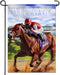 Anley Double Sided Premium Garden Flag, Derby Horse Race Welcome Spring Summer Decorative Garden Flags for Home Decor - Weather Resistant & Double...