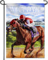 Anley Double Sided Premium Garden Flag, Derby Horse Race Welcome Spring Summer Decorative Garden Flags for Home Decor - Weather Resistant & Double...