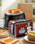 Toaster Cover 4 Slice, Black and White, Polyester, Dust Cover Protection...