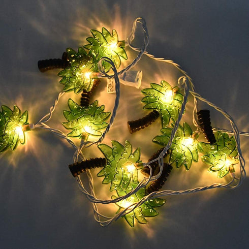 8.5Ft Palm Tree String Lights with 10 Palm Tree Light, Summer Beach Themed Decoration Light for Camp Tent Wedding Holiday Party Garden Bedroom(Whi...