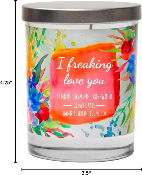 I Freaking Love You – Candle Gifts for Women, Relaxing Gifts for Women, Mother’s Day, Relaxing Candle for Friend, Best Friend, Friendship Gifts fo...