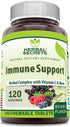 Herbal Secrets Immune Support with Vitamin C & Elderberry | Berry Flavor Chewable Tablets | 120 Count | Non-GMO | Glute-Free | Made in USA...
