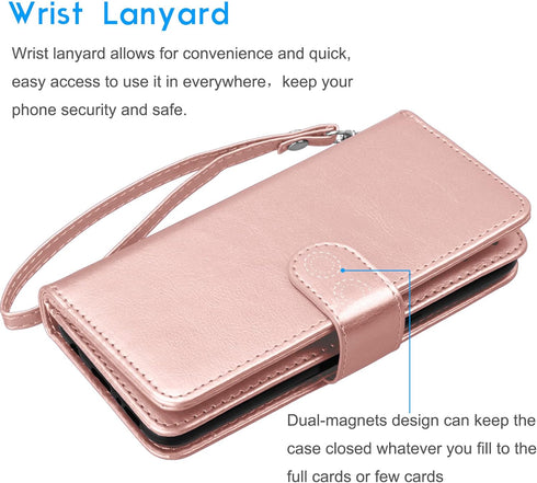Tekcoo Wallet Case for iPhone 11 / iPhone11 (6.1 inch) 2019 Luxury ID Cash Credit Card Slots Holder Carrying Pouch Folio Flip PU Leather Cover [De...