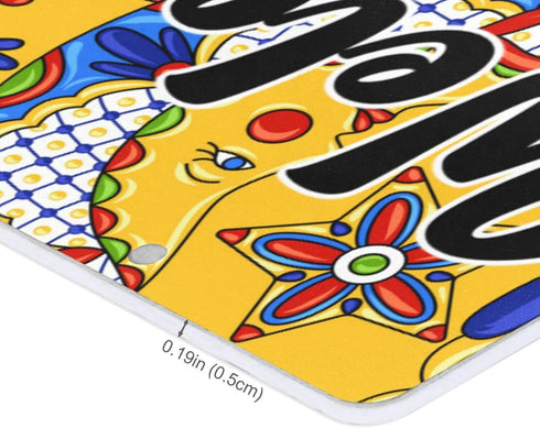 Kigai Welcome Sign Mexican Talavera Front Door Sign, Waterproof Wall Hanging Plaque for Housewarming, Farmhouse Porch Yard Garden Home Decor, 11 x...