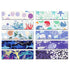 YUBX Ocean Blue Washi Tape Set 10 Rolls Silver Foil Print Decorative Masking Tapes for Arts, DIY Crafts, Journals, Planners, Scrapbook, Wrapping (...