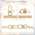 24 Pcs Purse Chain Strap D Ring Rivets Set Flat Purse Strap Extender Replacement Crossbody Chain Metal D Ring Stud Screw Post Head Buttons Handbag...