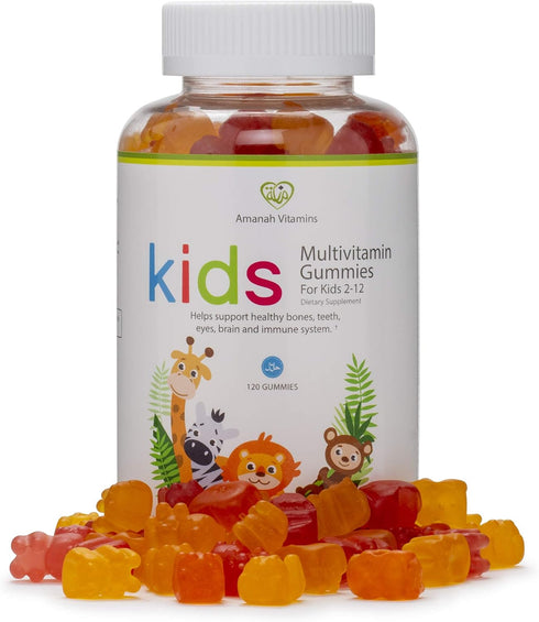 Amanah Children’s Multivitamin Gummy - 120 Count - Halal Vitamins - 2 Month Supply...