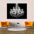Canvas Print Wall Art - White Crystal Chandelier on Black Background - Wall Decor Modern Artwork Paintings Pictures for Living Room Stretched and ...