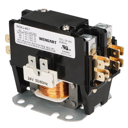 Air Conditioner Contactor,24VAC Provide Stable and Reliable Control for Your Air Conditioning System,Strong Compatibility (1P_40A)...