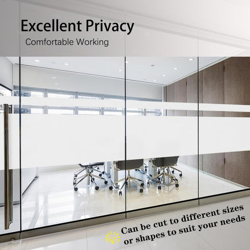 Finnez Window Privacy Film Frosted Glass Electrostatic Privacy Window Film Privacy Protection Window Stickers Anti-UV for Home Living Room Bedroom...
