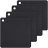 Silicone Trivet Mats Hot Mat - Hot Pads Robust Non Slip Coasters Heat Resistant Mats (Black)...