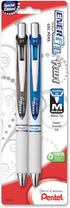Pentel EnerGel Pearl Deluxe RTX Retractable Liquid Gel Pen, (0.7mm), Black Ink/Blue Ink, 2 Pack (BL77WBP2AC)...