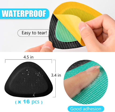 8 Pair Leather Heel Pads, Heel Grips Liner Cushions for Heel Pain Relief, Inserts for Women/Men Loose Shoes Improved Shoe Fit and Comfort (Black)...
