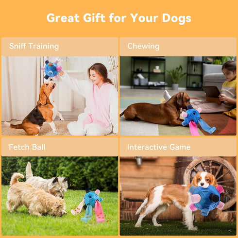 Chewers Chew Dog Toys, Interactive Durable Dog Snuffle Ball for Any Size and Breed Dogs, Foraging Snuffle Mat Slow Food Training to Relieve Boredo...