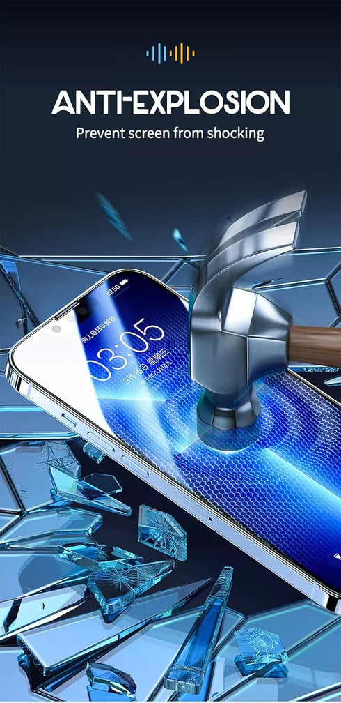 SCREEN PORTECTOR FOR IPHONE 13/14 PRO AND IPHONE 13 (2 PACK) PREMIUM TEMPERED...