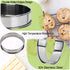 12 Pack 4 Inch Metal English Muffin Rings Double Rolled Nonstick Pastry Ring Mold Stainless Steel Muffin Tart Rings Round Muffin Crumpet Rings wit...