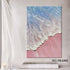 Pink Beach Canvas Wall Art Abstract Blue Ocean Poster White Wave Picture Pink Blue Seascape Canvas Abstract Landscape Painting Pink Blue Abstract ...