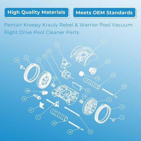 Pool Cleaner Replacement Parts for Pentair 360289 Left Drive Kit Bearings and Pentair 360290 Rebel Right Drive Kit Bearings,for Pentair Rebel and ...