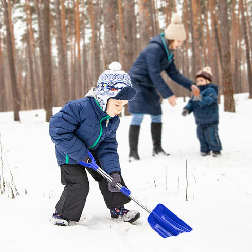 27.5-33.5 Inch Adjustable Kids Snow Shovel- Detachable Kids Digging Snow Shovel with D-Grip Handle- Durable Beach Snow Shovels for Kids Outdoor Ya...