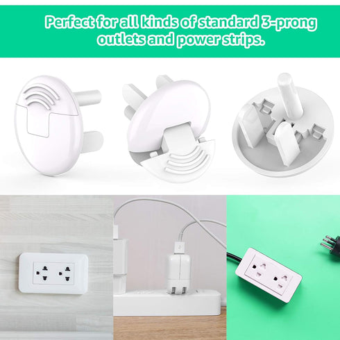 Outlet Covers Baby Proofing with Hidden Handle (32 pack) Child Proof outlet Plug Covers 3-prong Baby Proofing Electrical Outlet Cover Safety Power...