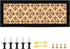 Long Decorative Cork Board for Walls, Bulletin Board with Black Floral Print, Black Framed Pin Board Vision Board for Office School Bedroom and Do...