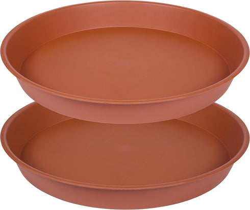 2 Pack of Bird Bath Bowl 14 inch, 1.6" Depth, 12 14 16 18 19 inch Heavy Duty BirdBath Bowls only, Plastic Round Large Plant Saucer Dish for Garden...