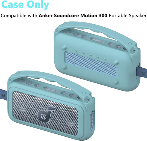 Silicone Cover Case for Soundcore Motion 300 Wireless Hi-Res Portable Speaker, Protective Holder Skin for Motion 300 Speaker Case Accessories (Blu...