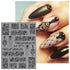 JMEOWIO 3D Embossed Black White Flower Nail Art Stickers Decals Self-Adhesive Pegatinas Uñas 5D Leaves Lace Nail Supplies Nail Art Design Decorati...