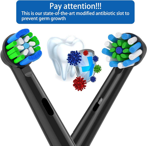 AOBAMA Replacement Toothbrush Heads Fits Oral B Braun 12 Pack for Clean Replacement Brush Heads Clean Heads Refill for Pro1000/3000/8000 (BALCK-12...