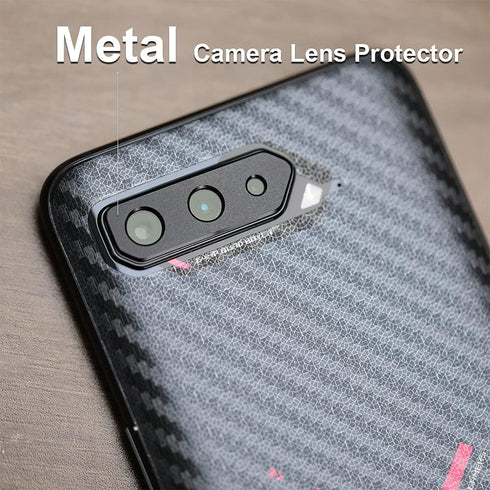 Ibywind Screen Protector For Rog phone 5/5 Pro/5 Ultimate,with 2Pcs Tempered Glass,1Pc Camera Lens Protector,1Pc Backing Carbon Fiber Film [Finger...