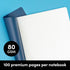 PAPERAGE Soft Cover Blank Journal Notebook, 2 Pack, (Black), 100 Pages, Large 7.5 inches x 9.5 inches, Ideal for Sketch Book, Note Taking & Travel...
