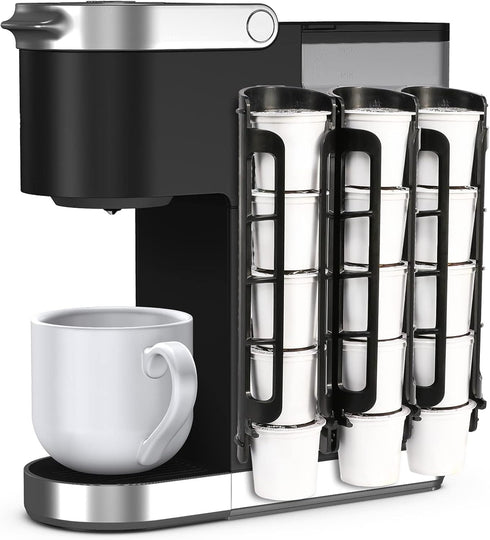 STORAGENIE Coffee Pod Holder Side Mount K Cup Pods Organizer compatible with Keurig Coffee Makers, Space Saving Kcup Storage, Perfect for Small Co...